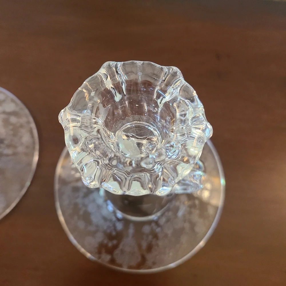 Vintage Cambridge Rosepoint candlestick set of 2 ❤️